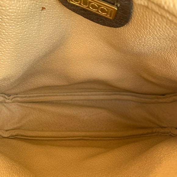 Very Popular Beautiful Old Gucci Shoulder Bag GG Pattern Brown - Picture 10 of 13